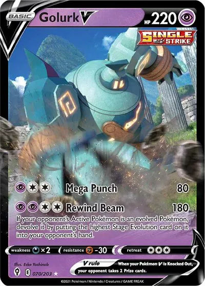 070/203 Golurk V - Evolving Skies