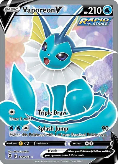 172/203 Vaporeon V - Evolving Skies