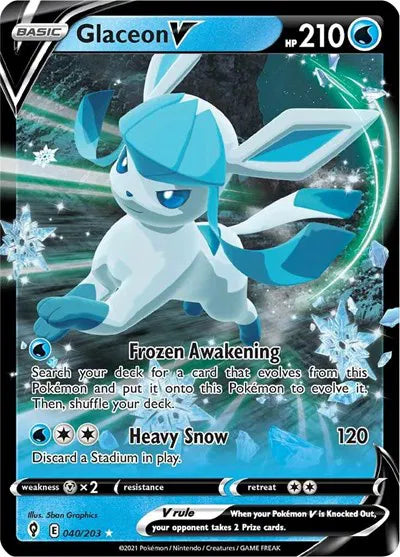 040/203 Glaceon V - Evolving Skies