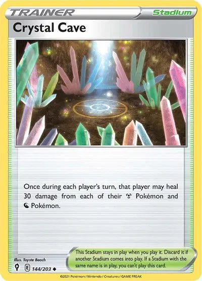 144/203 Crystal Cave Reverse Holo - Evolving Skies
