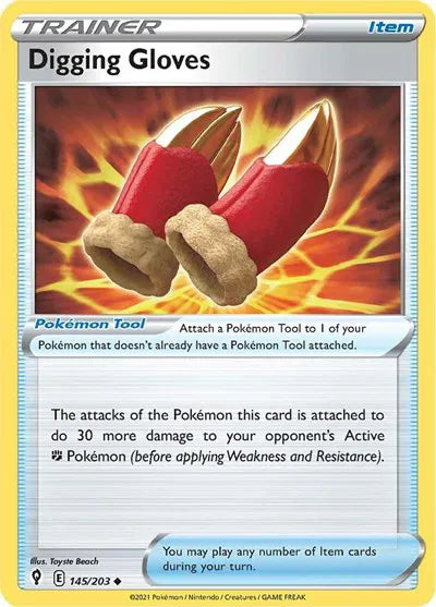 145/203 Digging Gloves Reverse Holo - Evolving Skies