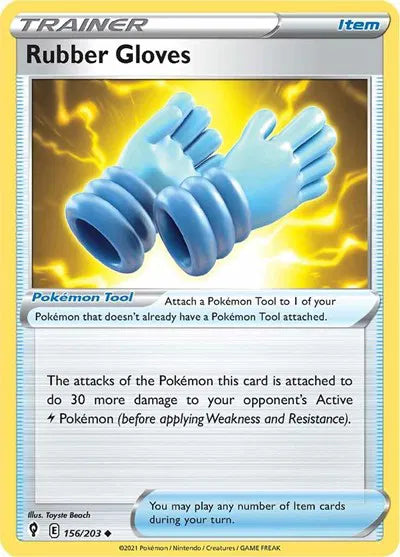 156/203 Rubber Gloves Reverse Holo - Evolving Skies