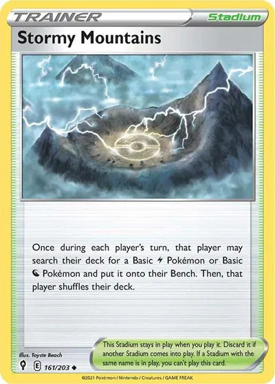 161/203 Stormy Mountains Reverse Holo - Evolving Skies