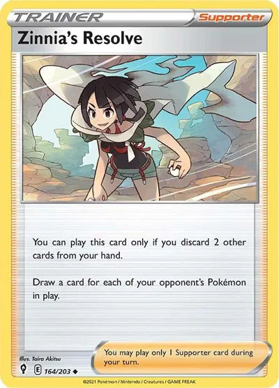 164/203 Zinnia's Resolve Reverse Holo - Evolving Skies