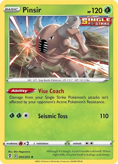 001/203 Pinsir Reverse Holo