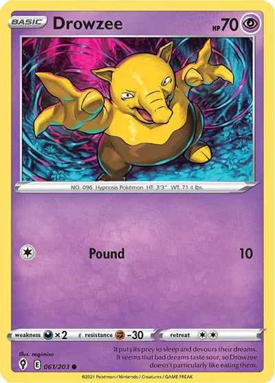 061/203 Drowzee Reverse Holo - Evolving Skies