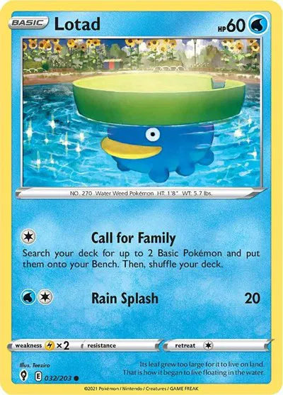 032/203 Lotad Reverse Holo