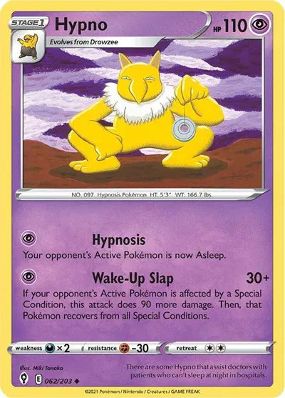 062/203 Hypno Reverse Holo - Evolving Skies