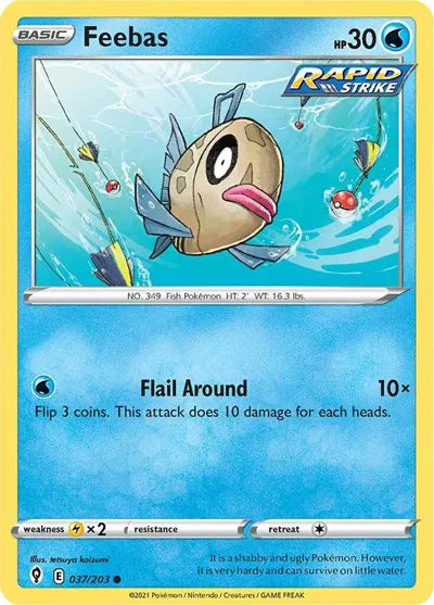037/203 Feebas Reverse Holo - Evolving Skies