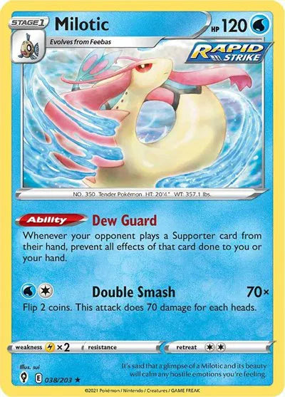 038/203 Milotic Reverse Holo - Evolving Skies