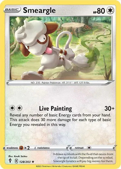 128/203 Smeargle Reverse Holo - Evolving Skies