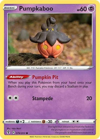 076/203 Pumpkaboo Reverse Holo - Evolving Skies