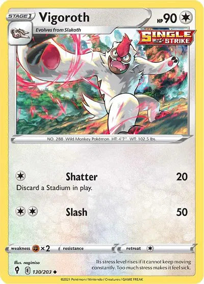 130/203 Vigoroth Reverse Holo - Evolving Skies