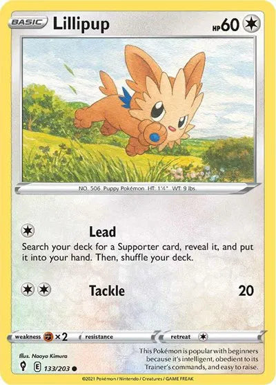 133/203 Lillipup Reverse Holo - Evolving Skies