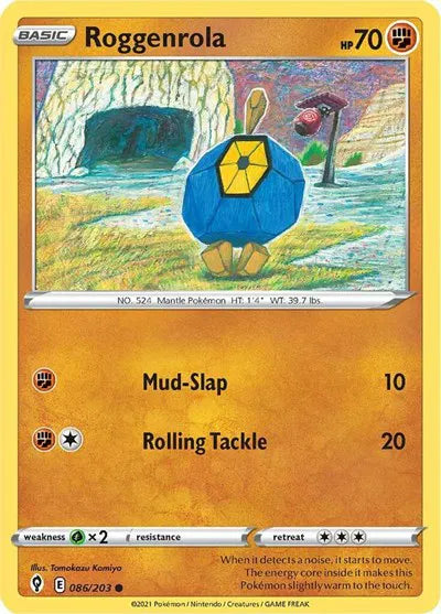 086/203 Roggenrola Reverse Holo - Evolving Skies