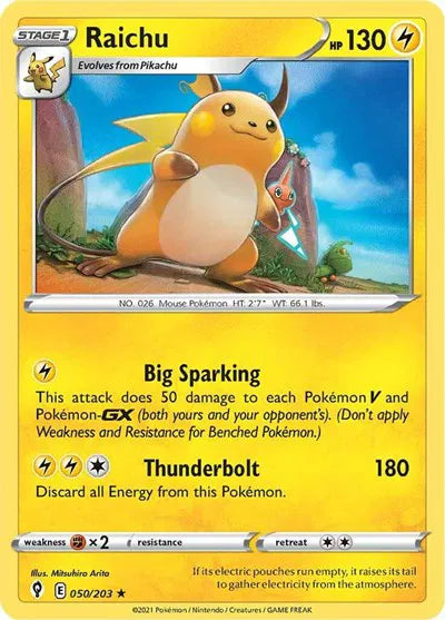 050/203 Raichu Reverse Holo - Evolving Skies