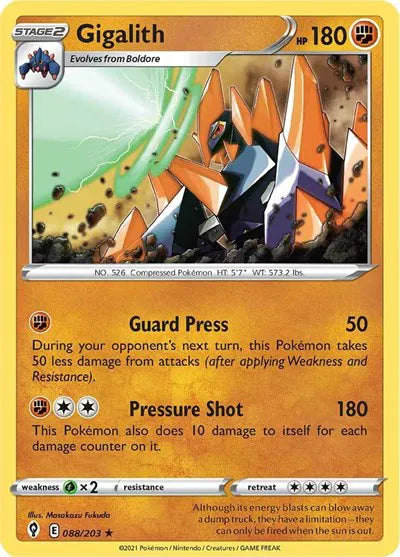 088/203 Gigalith Reverse Holo - Evolving Skies