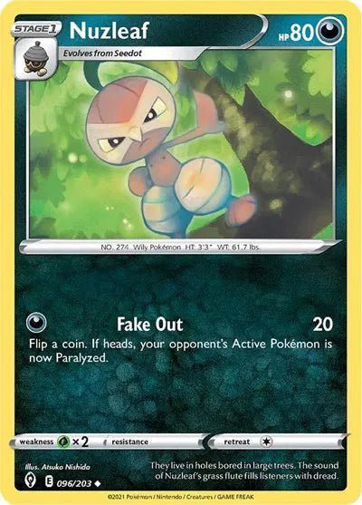 096/203 Nuzleaf Reverse Holo - Evolving Skies