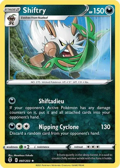 097/203 Shiftry Reverse Holo - Evolving Skies