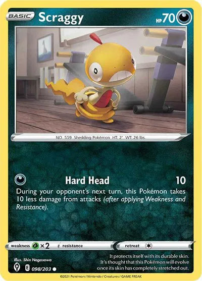 098/203 Scraggy Reverse Holo - Evolving Skies