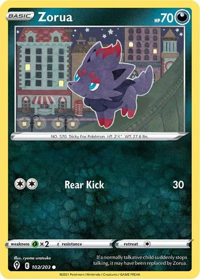 102/203 Zorua Reverse Holo - Evolving Skies