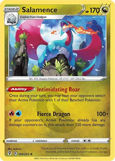 109/203 Salamence Reverse Holo - Evolving Skies