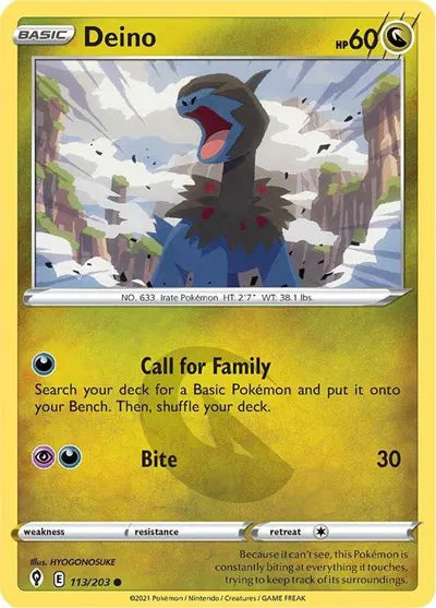 113/203 Deino Reverse Holo - Evolving Skies