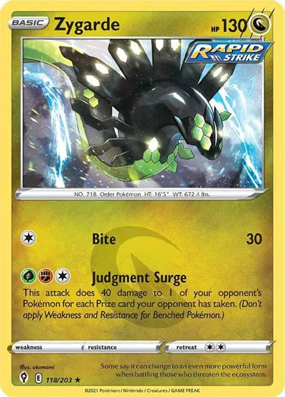 118/203 Zygarde Holofoil - Evolving Skies