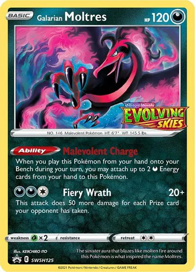SWSH125 Galarian Moltres - SWSH Black Star Promo