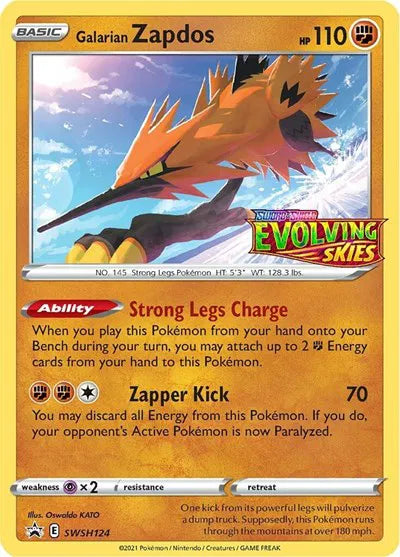 SWSH124 Galarian Zapdos - SWSH Black Star Promo