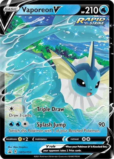 SWSH150 Vaporeon V - SWSH Black Star Promo