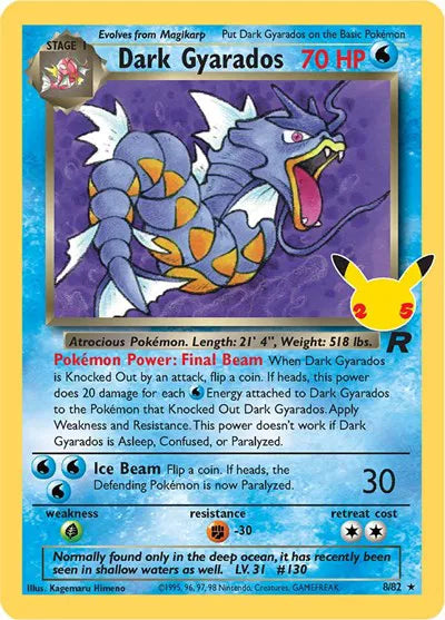 8/82 Dark Gyarados - Celebrations - Celebrations