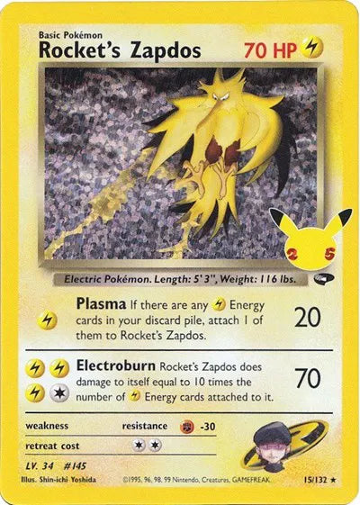 15/132 Rocket's Zapdos - Celebrations