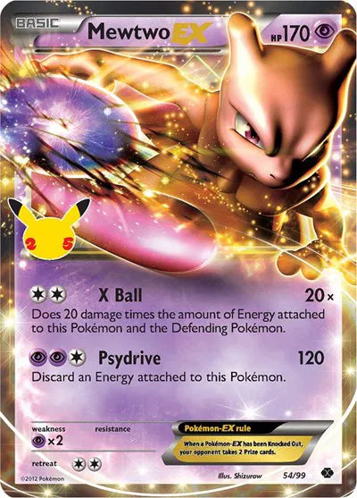 54/99 Mewtwo EX - Celebrations