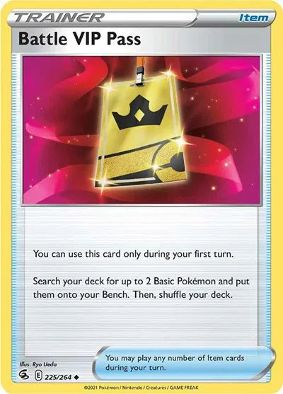 225/264 Battle VIP Pass Reverse Holo - Fusion Strike
