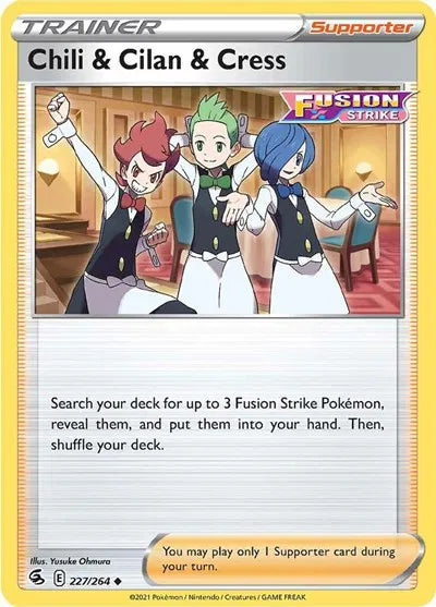 227/264 Chili & Cilan & Cress Reverse Holo - Fusion Strike