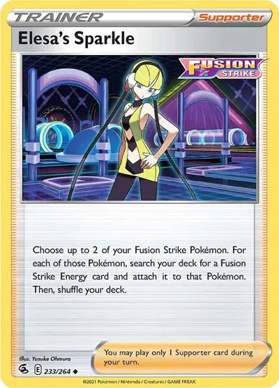 233/264 Elesa's Sparkle Reverse Holo - Fusion Strike