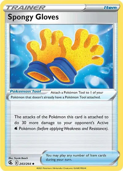 243/264 Spongy Gloves Reverse Holo - Fusion Strike