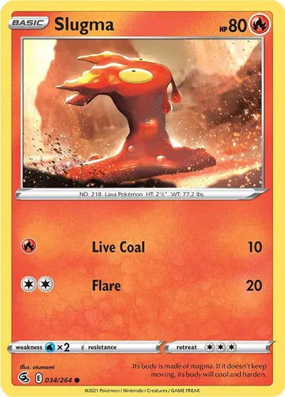 034/264 Slugma Reverse Holo - Fusion Strike