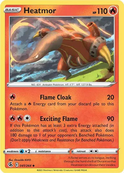 041/264 Heatmor Reverse Holo - Fusion Strike