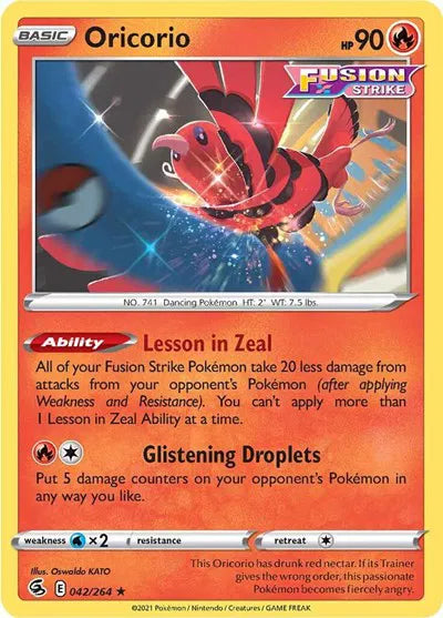 042/264 Oricorio Reverse Holo - Fusion Strike