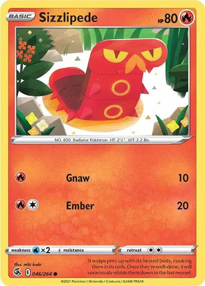 046/264 Sizzzlipede Reverse Holo - Fusion Strike