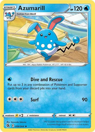 059/264 Azumarill Reverse Holo - Fusion Strike