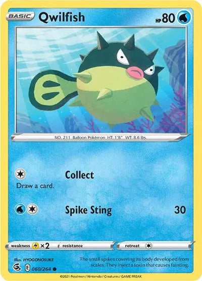 060/264 Qwilfish Reverse Holo - Fusion Strike