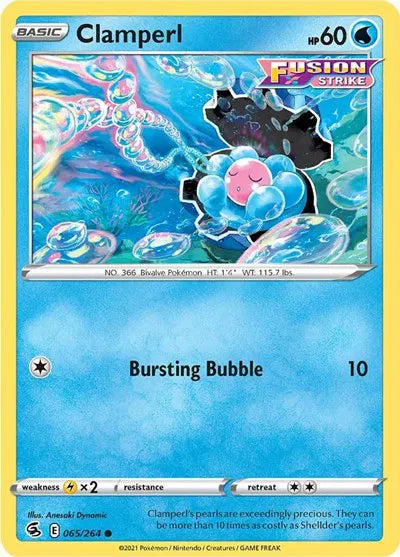 065/264 Clamperl Reverse Holo - Fusion Strike
