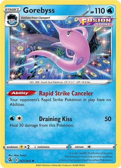067/264 Gorebyss Reverse Holo - Fusion Strike