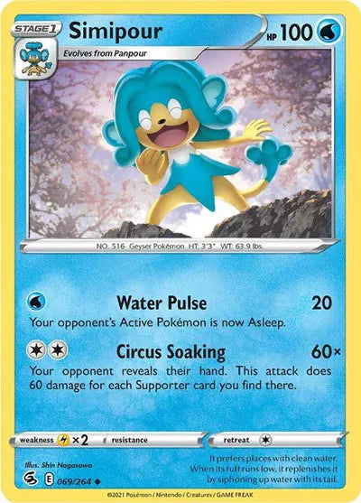 069/264 Simipour Reverse Holo - Fusion Strike
