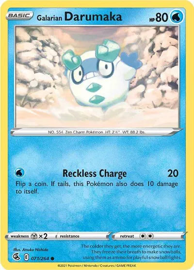 071/264 Galarian Darumaka Reverse Holo - Fusion Strike
