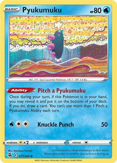 077/264 Pyukumuku Reverse Holo - Fusion Strike