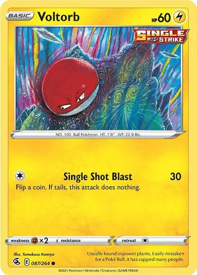 087/264 Voltorb Reverse Holo - Fusion Strike
